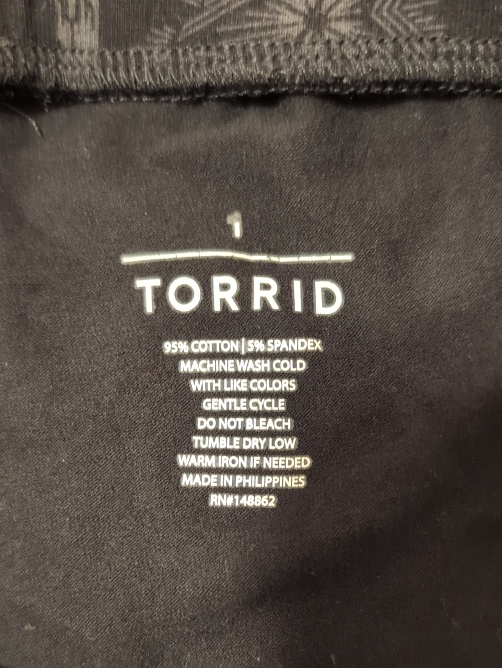 TORRID Bike Shorts 11'' Signature Waist Pocket Magical Objects Deep Black 1X - Picture 5 of 10
